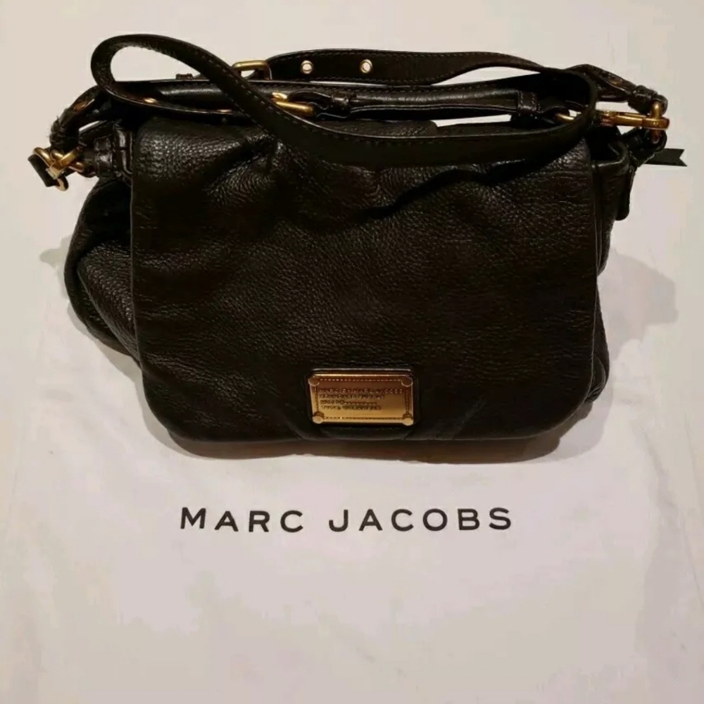 EUC MARC BY MARC JACOBS CLASSIC Q BROWN LEATHER FLAP SATCHEL CROSSBODY